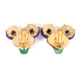 Hattie Carnegie Ram Earrings vintage - Rhinestone Rosie