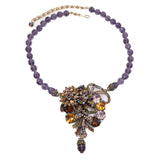 Heidi Daus Flower Necklace vintage - Rhinestone Rosie