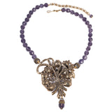 Heidi Daus Flower Necklace vintage - Rhinestone Rosie