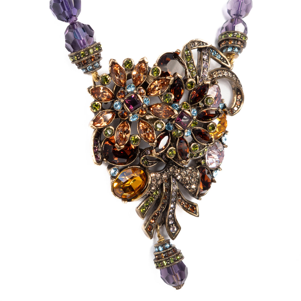 Heidi Daus Flower Necklace vintage - Rhinestone Rosie