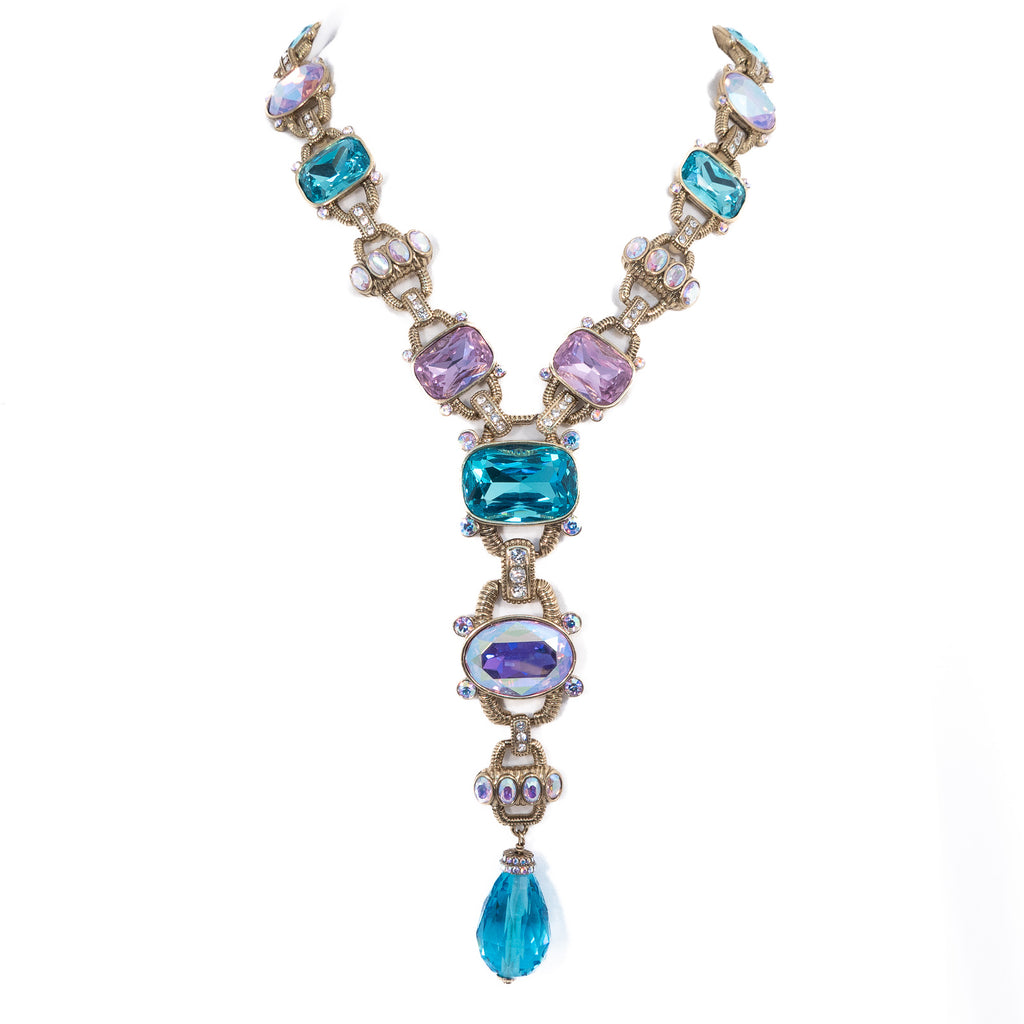 Heidi Daus Aurora Borealis Necklace / Bracelet Convertible Set - Rhinestone Rosie