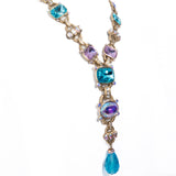 Heidi Daus Aurora Borealis Necklace / Bracelet Convertible Set - Rhinestone Rosie