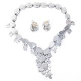 Hobe Black and Rhinestone Necklace and Earrings Set vintage - Rhinestone Rosie