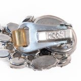 Hobe Black and Rhinestone Necklace and Earrings Set vintage - Rhinestone Rosie