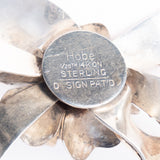 Flower Bow Brooch Sterling Silver by Hobé