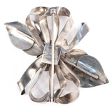 Hobé Flower Bow Leaf Brooch Sterling Silver vintage - Rhinestone Rosie