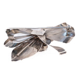 Hobé Flower Bow Leaf Brooch Sterling Silver vintage - Rhinestone Rosie