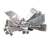Hobé Flower Bow Brooch with Topaz Stone Sterling Silver vintage - Rhinestone Rosie