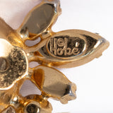 Hobe Purple Rhinestone and Pearl Earrings vintage - Rhinestone Rosie