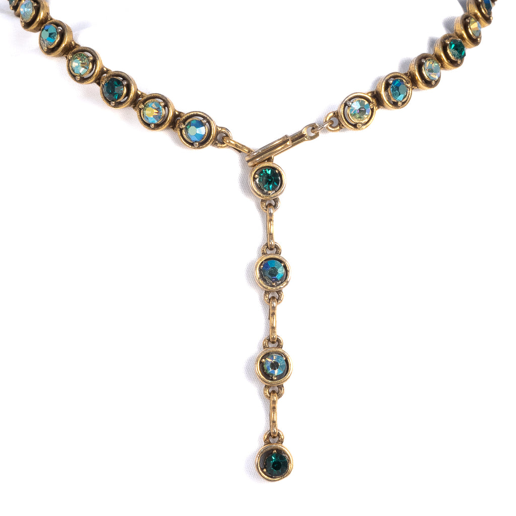 Hollycraft Leaf Necklace – Rhinestone Rosie