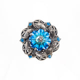 Hollycraft Flower Ring 1952 vintage - Rhinestone Rosie