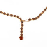 Juliana Orange Aurora Borealis Necklace Bracelet Set vintage - Rhinestone Rosie