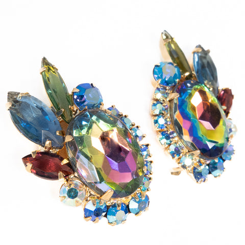 Juliana Blue Green Watermelon Earrings