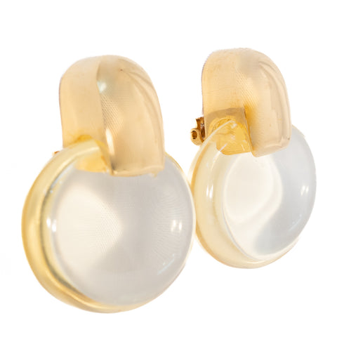 KJL Yellow Lucite Earrings