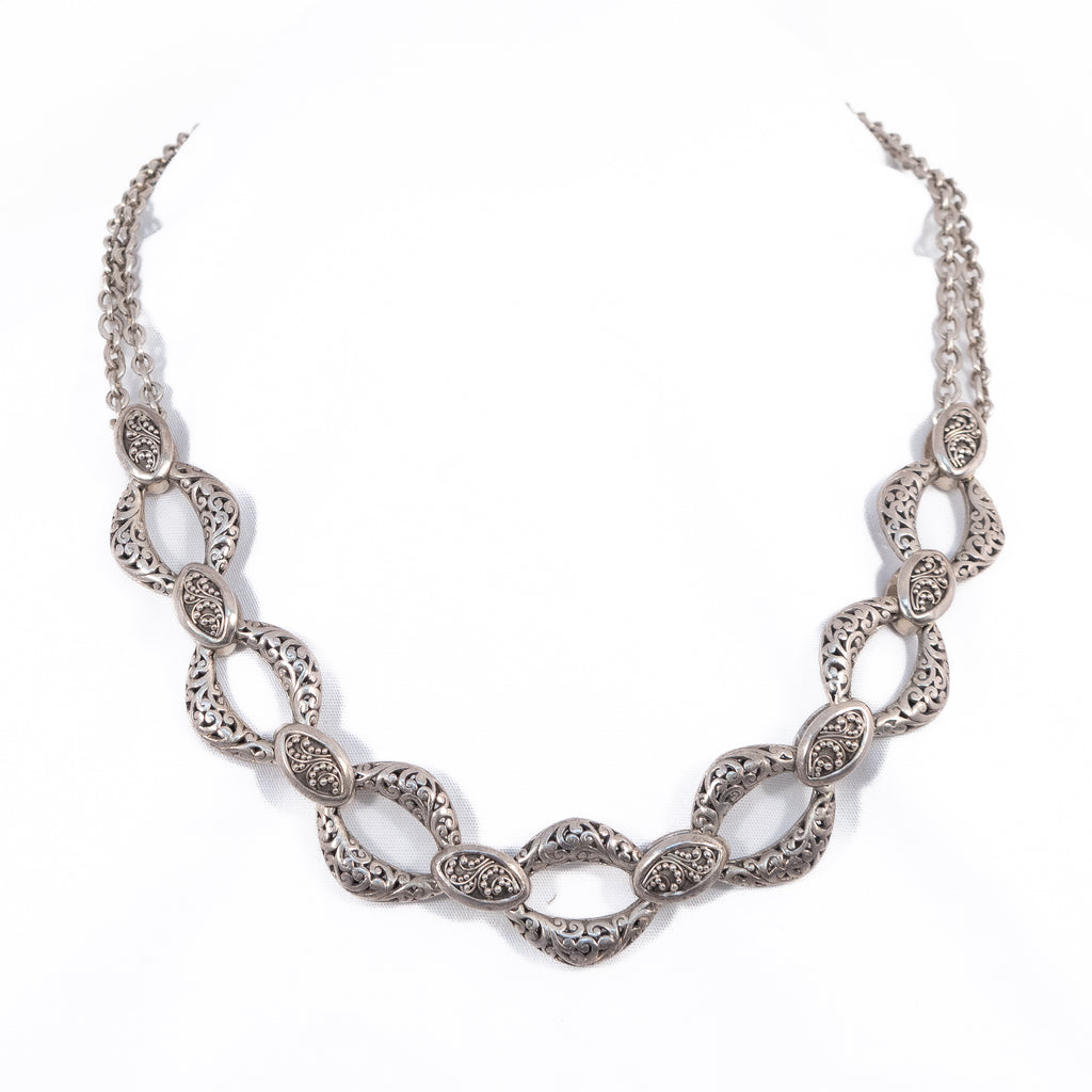 Sterling Silver Necklace by Lois Hill vintage - Rhinestone Rosie