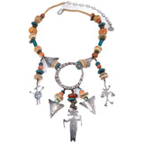 Organic Petroglyph Sterling Necklace by Mummy's Bundle from Mary and Doug Hancock vintage - Rhinestone Rosie