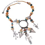 Organic Petroglyph Sterling Necklace by Mummy's Bundle from Mary and Doug Hancock vintage - Rhinestone Rosie