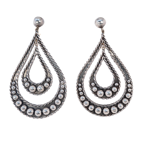 Mexican Sterling Silver Dangle Earrings