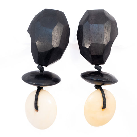 Wooden Earrings by MONIES Gerda Lynggaard
