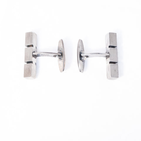 Sterling Silver Bar Cuff Links by N E From Denmark