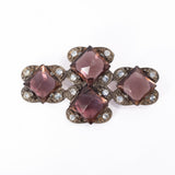Purple Rhinestone Brooch by Paul Sargent vintage - Rhinestone Rosie