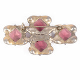 Purple Rhinestone Brooch by Paul Sargent vintage - Rhinestone Rosie