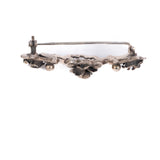 Peruzzi Flower Brooch 800 Silver vintage - Rhinestone Rosie