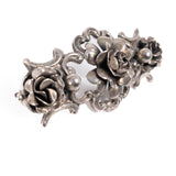 Peruzzi Flower Brooch 800 Silver vintage - Rhinestone Rosie