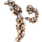 Regency Gold Brown Rhinestone Bracelet and Brooch Set vintage - Rhinestone Rosie