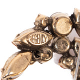 Regency Gold Brown Rhinestone Bracelet and Brooch Set vintage - Rhinestone Rosie