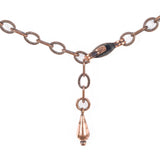 Renoir Copper Three Strand Bead Necklace vintage - Rhinestone Rosie
