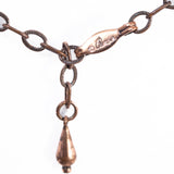 Renoir Copper Three Strand Bead Necklace vintage - Rhinestone Rosie