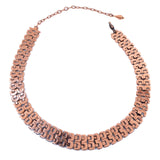 Renoir Copper Link Necklace vintage - Rhinestone Rosie