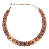 Renoir Copper Link Necklace vintage - Rhinestone Rosie