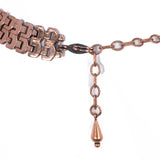 Renoir Copper Link Necklace vintage - Rhinestone Rosie