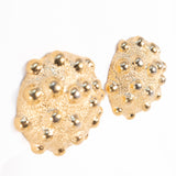 Renoir Sauteur Golden Glow Ball Earrings vintage - Rhinestone Rosie