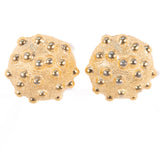 Renoir Sauteur Golden Glow Ball Earrings vintage - Rhinestone Rosie