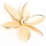 Trifari Gold Tone Flower Brooch vintage - Rhinestone Rosie