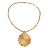 Trifari Orange Pendant Necklace vintage - Rhinestone Rosie