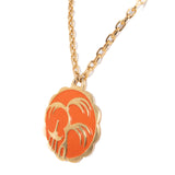 Trifari Orange Pendant Necklace vintage - Rhinestone Rosie