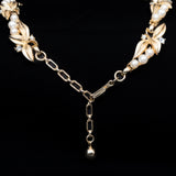 Trifari Pearl and Rhinestone Necklace and Earrings Set vintage - Rhinestone Rosie