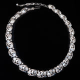 Trifari Silvertone Rhinestone Necklace vintage - Rhinestone Rosie