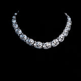 Trifari Silvertone Rhinestone Necklace vintage - Rhinestone Rosie