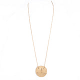 Trifari Sand Dollar Gold Tone Long Necklace vintage - Rhinestone Rosie