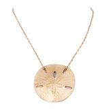 Trifari Sand Dollar Gold Tone Short Necklace vintage - Rhinestone Rosie