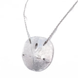 Trifari Sand Dollar Silver Tone Long Necklace vintage - Rhinestone Rosie