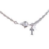 Trifari Sand Dollar Silver Tone Long Necklace vintage - Rhinestone Rosie