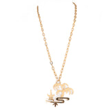 Trifari Ming Series Scenic Pendant Necklace vintage - Rhinestone Rosie