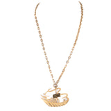 Trifari Ming Series Ship Pendant Necklace vintage - Rhinestone Rosie