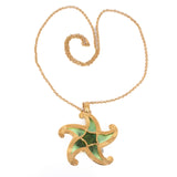 Trifari Starfish Pendant Necklace vintage - Rhinestone Rosie